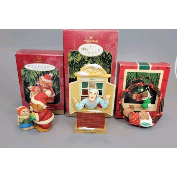 Vtg 90s Lot 14 Hallmark Keepsake Ornaments Popeye Collectors Club Exclusive NOS - Picture 3 of 7